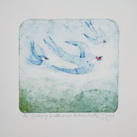 Swooping Swallows Over Antrim Hills, No.3